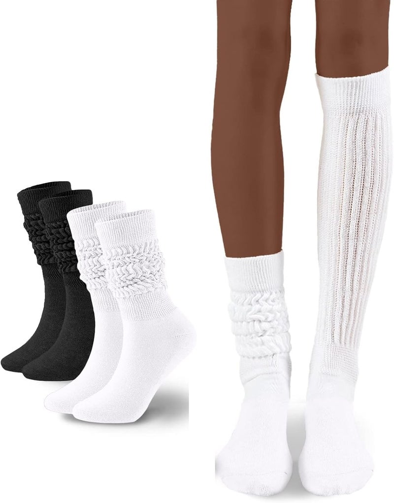 Flydo Store Womens Slouch Sock Scrunch Socks Soft Long Boot Socks for Women Stacked High Sock 2-3 PACK - Image 1